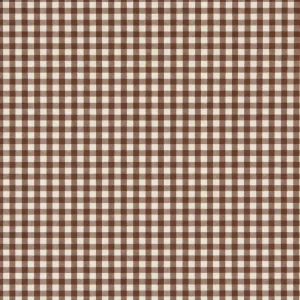 Tela Vichy de cuadros mediano en color marron y blanco