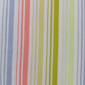 Muselina de algodón estampado de rayas de colores