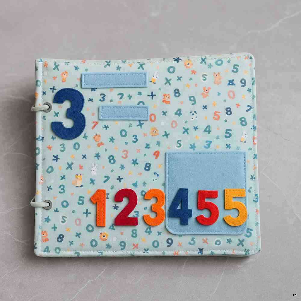 "Tela algodón infantil números, con estampado de números multicolores sobre fondo blanco. Tejido 100% algodón, suave y versátil para costura creativa y educativa."