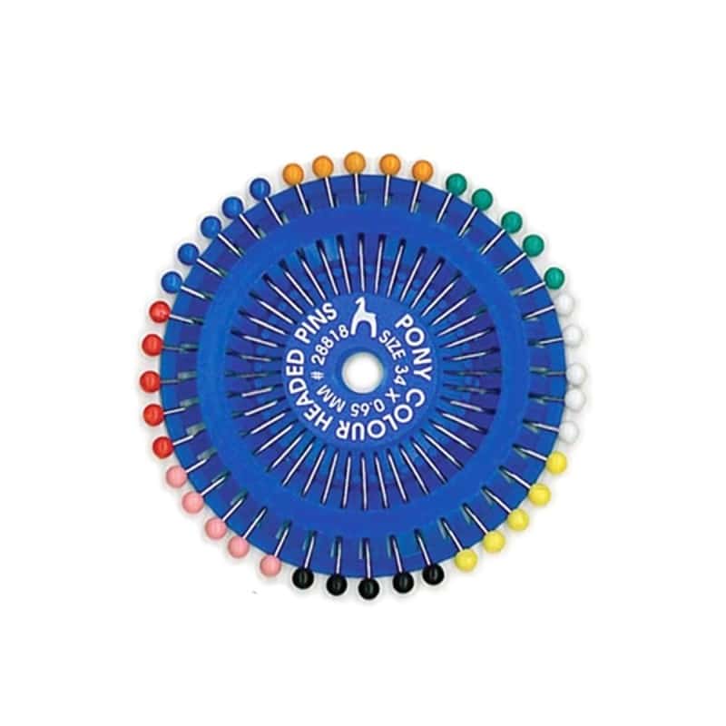 Caja circular de alfiler con cabeza redonda de colores mate
