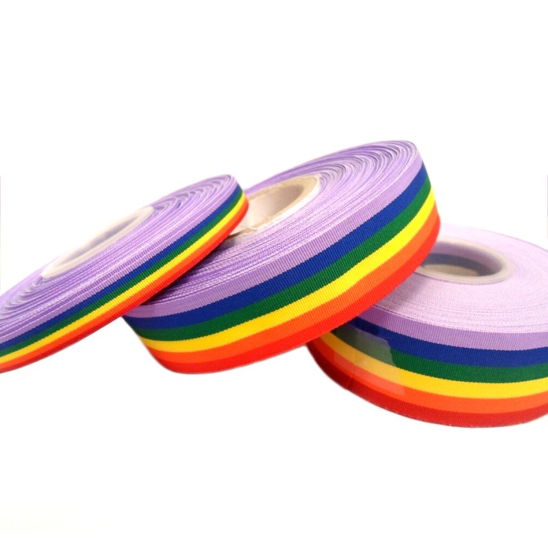 Cinta poliester 100% multicolor bandera LGTBT+