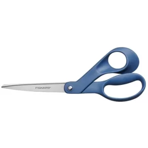 Tijera fiskars de 21cm ergonomicas en color azul mate
