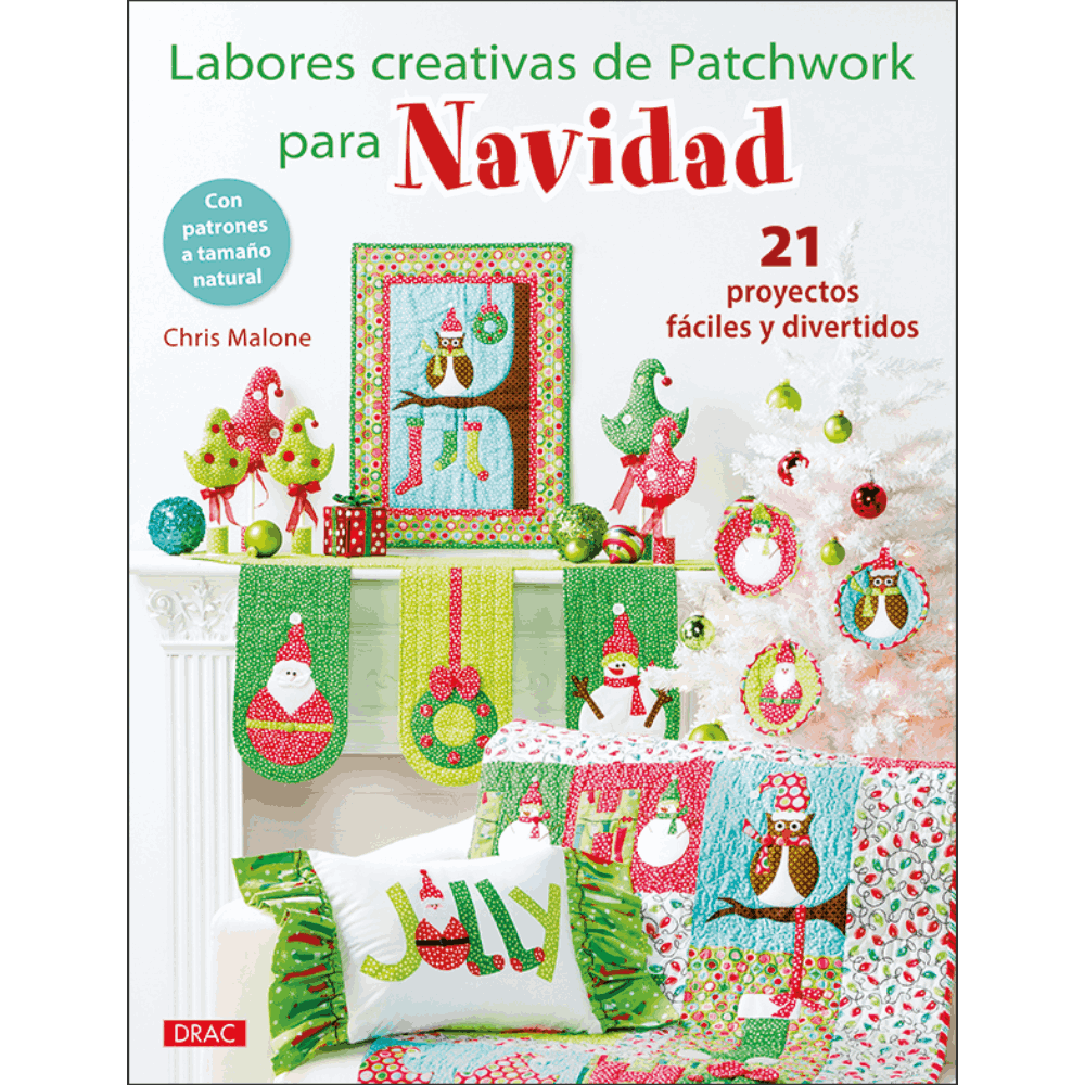 Portada del libro Labores creativas de Patchwork para Navidad con proyectos decorativos navideños