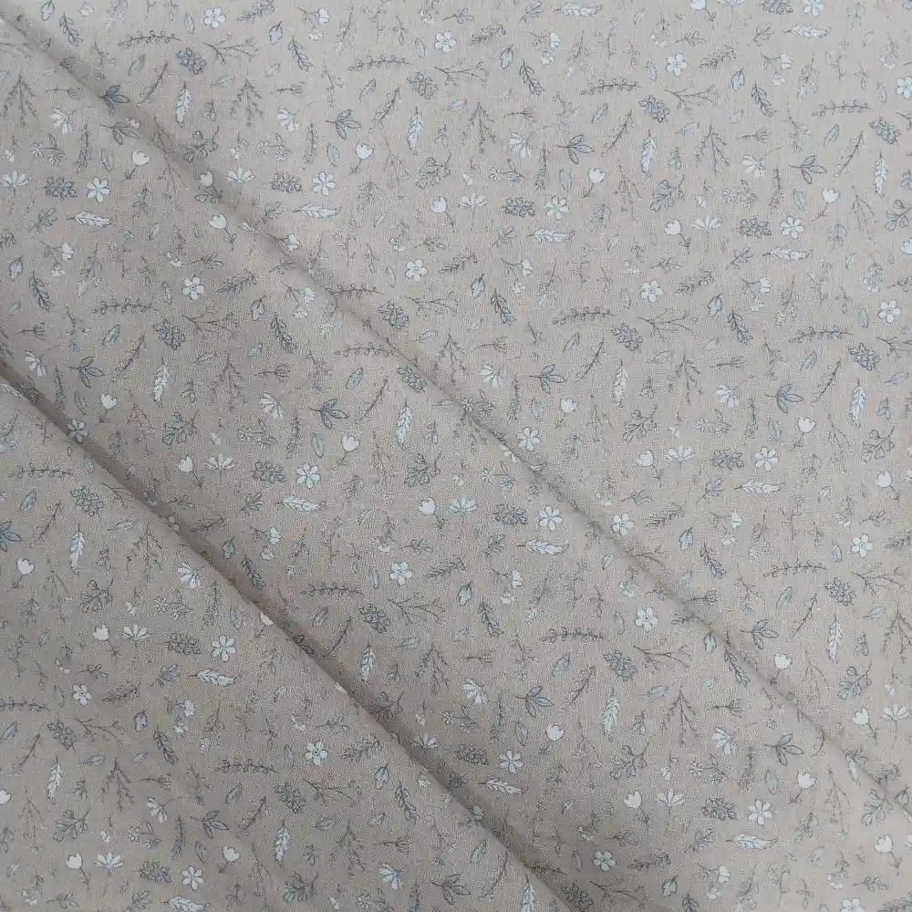 tela-algodon-beige-hojitas-grises-2