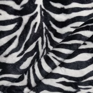 Mutón animal estampado cebra en blanco y negro con textura suave