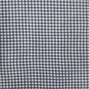 Tela de muselina estampada vichy azul marino de cuadros pequeños