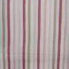 Tela de algodón con estampado de rayas verticales en tonos rosa, beige y blanco