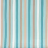 Tela de algodón rayas turquesa y beige con diseño vertical en tonos suaves y estilo fresco.