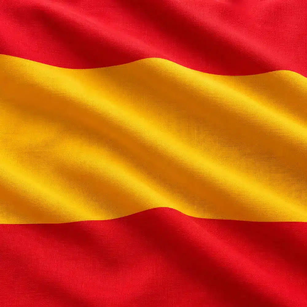 tela-bandera-espana-poliester-80cm Tela bandera de España confeccionada en poliéster con franjas rojas y amarillas, ancho de 80 cm.