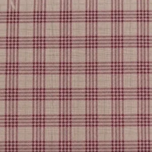 tela de algodon estampado con cuadros tartan en rosa y granate
