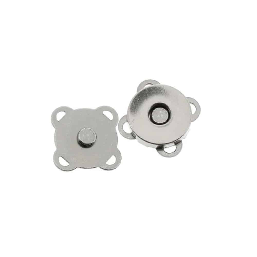 Cierre magnetico de coser color plata